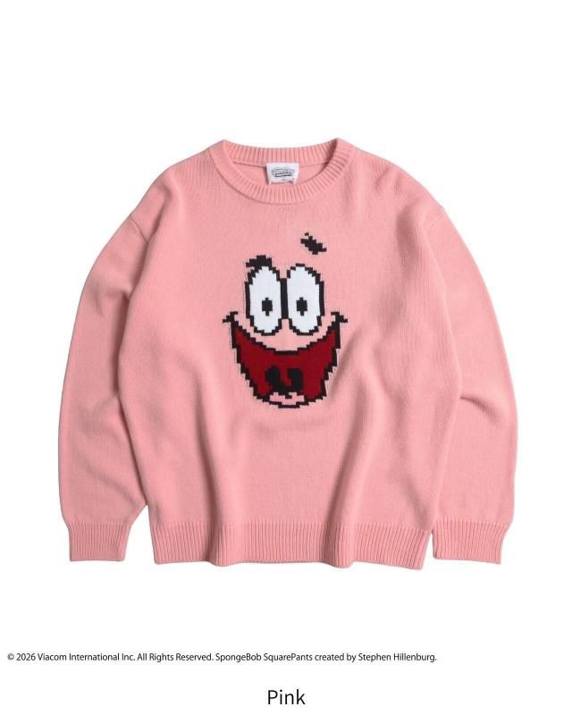 スポンジ・ボブ キャラクターフェイスニット Pink