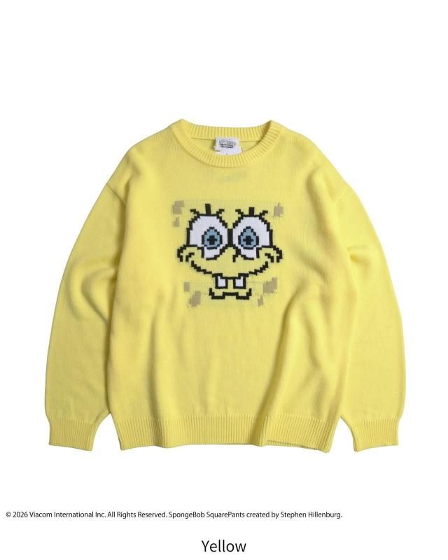 スポンジ・ボブ キャラクターフェイスニット Yellow
