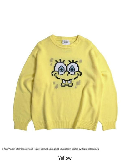 スポンジ・ボブ キャラクターフェイスニット Yellow