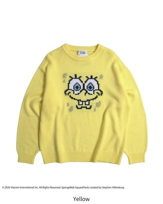 スポンジ・ボブ キャラクターフェイスニット Yellow