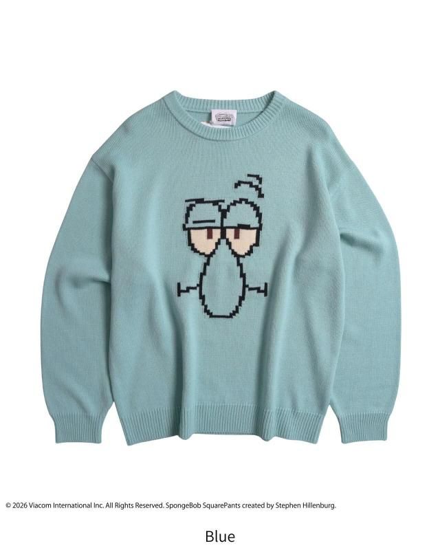 スポンジ・ボブ キャラクターフェイスニット Blue