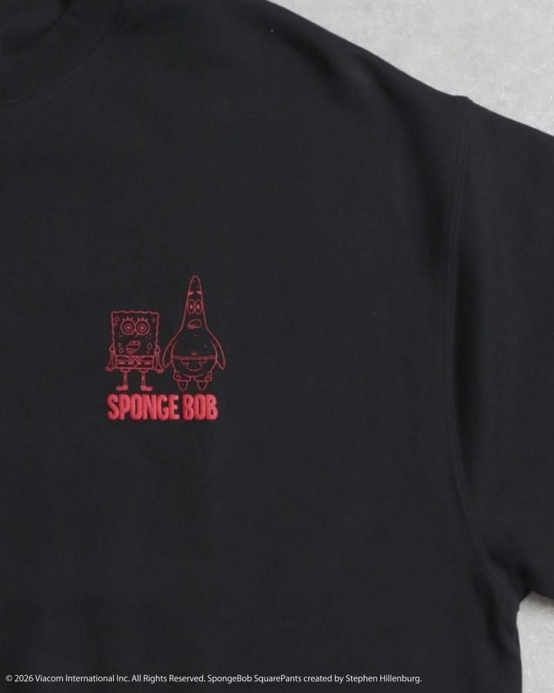 スポンジ・ボブ 発砲ロゴ スウェット Black