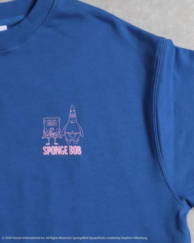 スポンジ・ボブ 発砲ロゴ スウェット Blue