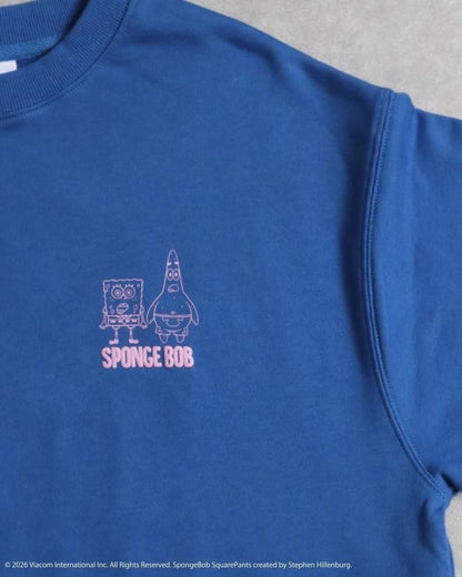 スポンジ・ボブ 発砲ロゴ スウェット Blue