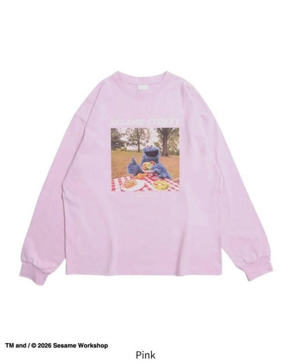セサミストリート フォトプリント ロンT Pink