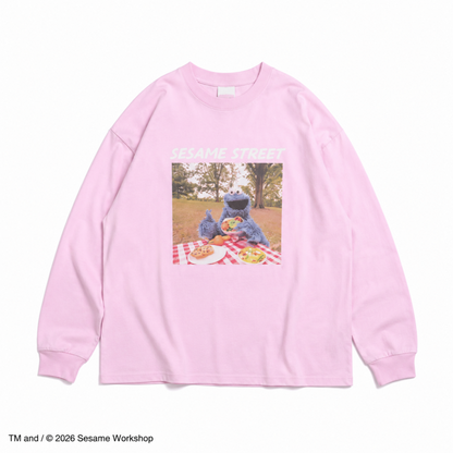 セサミストリート 袖プリント ロンT Pink