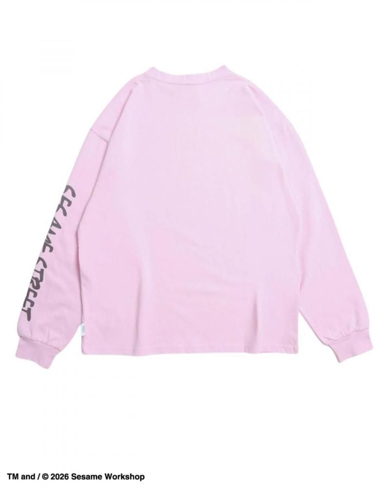 セサミストリート 袖プリント ロンT Pink