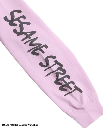 セサミストリート 袖プリント ロンT Pink