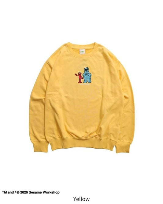 セサミストリート フロント刺繍 スウェット Yellow