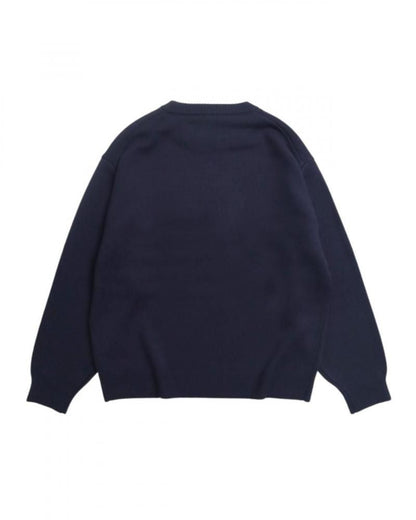 セサミストリート フロントイラストニット Navy