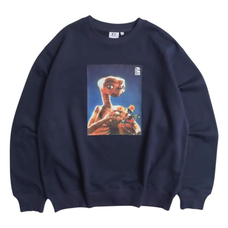 E.T. フォトプリント スウェット Navy
