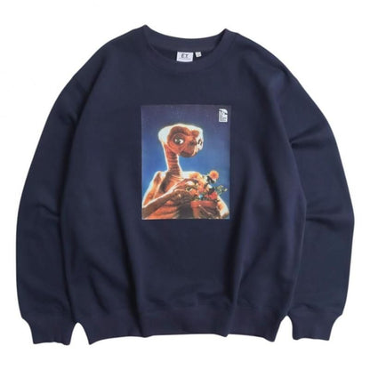 E.T. フォトプリント スウェット Navy