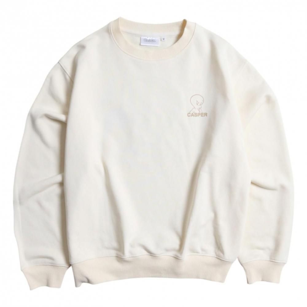 キャスパー サガラ刺繍 スウェット Off White