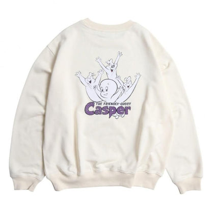 キャスパー ヴィンテージプリント スウェット Off White
