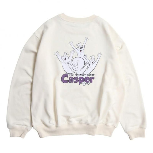 キャスパー ヴィンテージプリント スウェット Off White