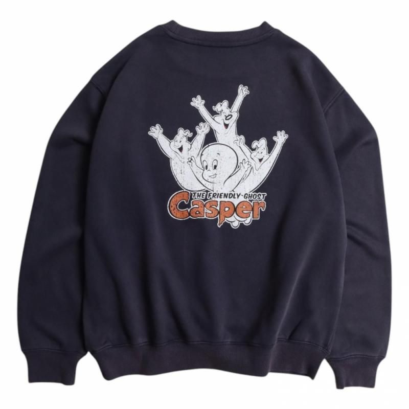 キャスパー ヴィンテージプリント スウェット Navy