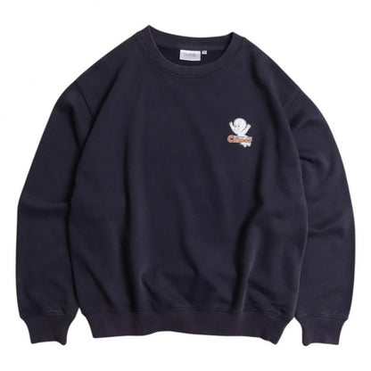 キャスパー ヴィンテージプリント スウェット Navy