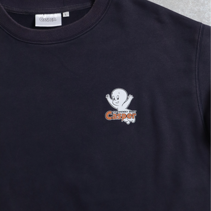 キャスパー ヴィンテージプリント スウェット Navy