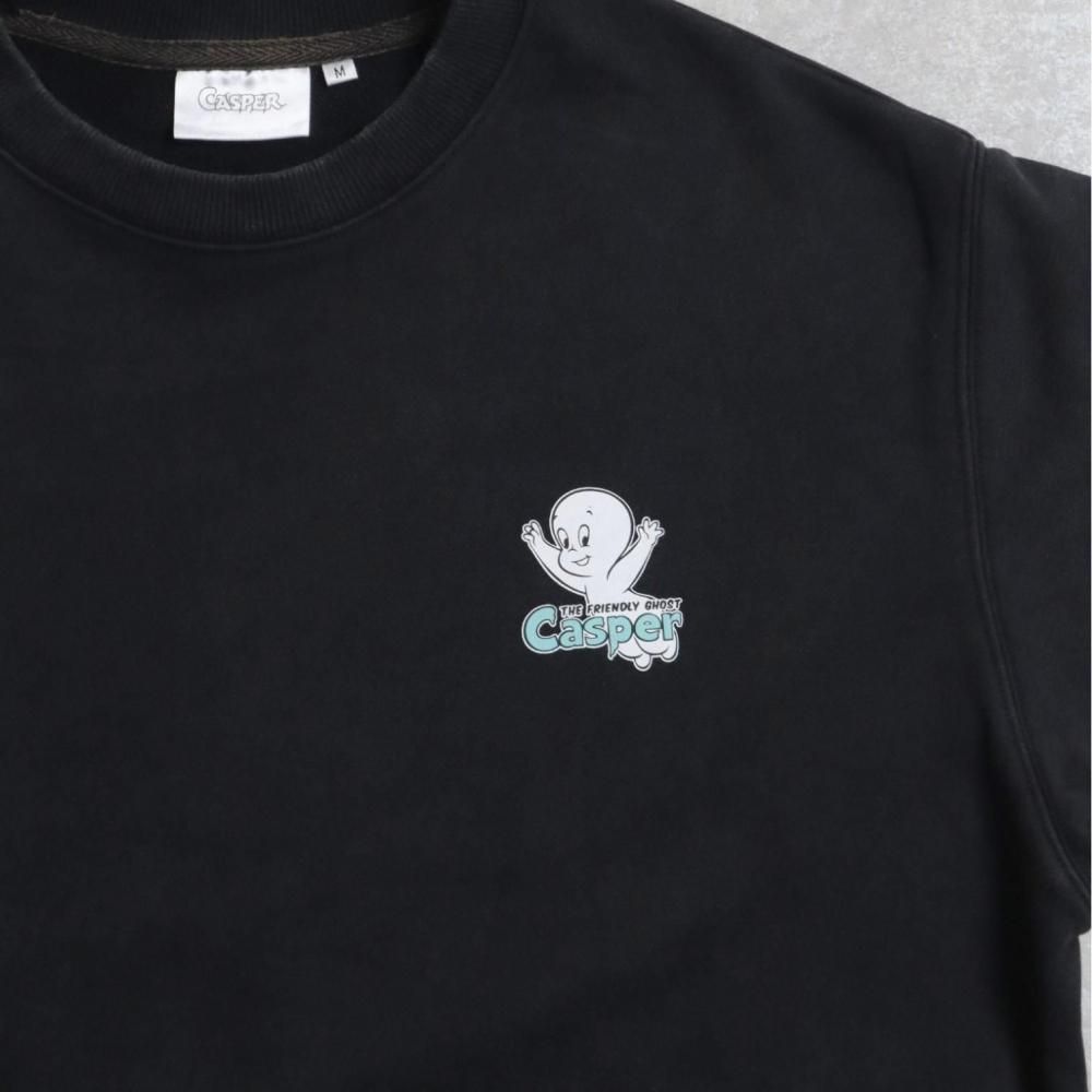 キャスパー ヴィンテージプリント スウェット Black