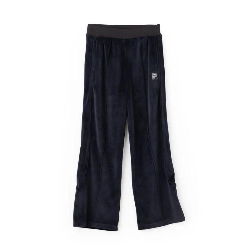 FILA CIRCLE LOGO TRACK PANTS / サークルロゴ トラックパンツ レディース BLACK