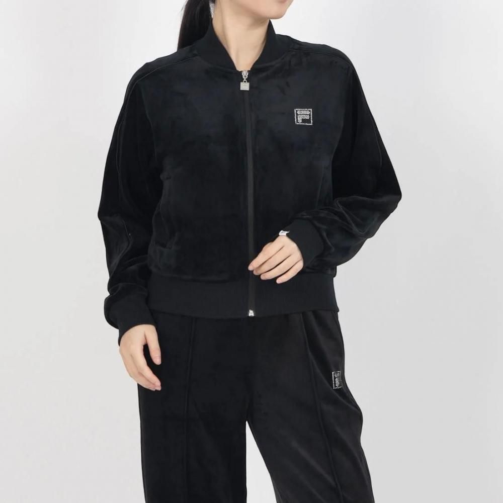 FILA CIRCLE LOGO TRACK TOP / サークルロゴ トラックトップ レディース BLACK