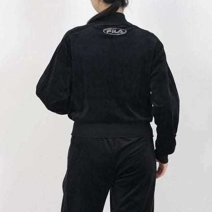 FILA CIRCLE LOGO TRACK TOP / サークルロゴ トラックトップ レディース BLACK
