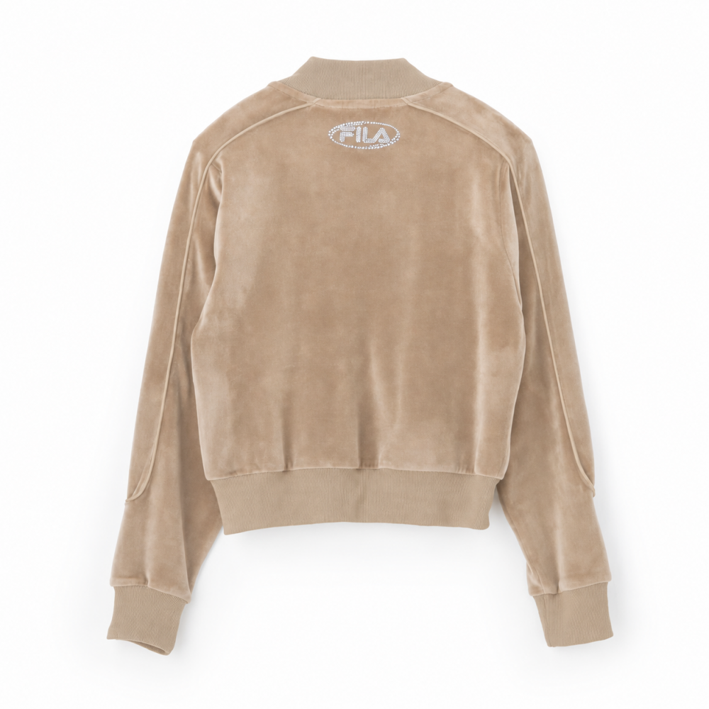 FILA CIRCLE LOGO TRACK TOP / サークルロゴ トラックトップ レディース BEIGE