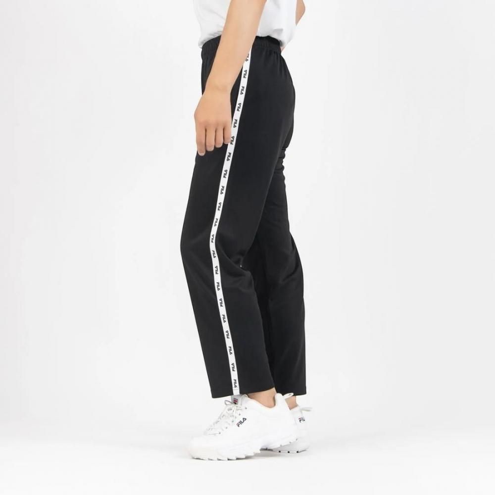 FILA LOGO TAPE TRACK PANTS / ロゴテープ トラックパンツ メンズ BLACK