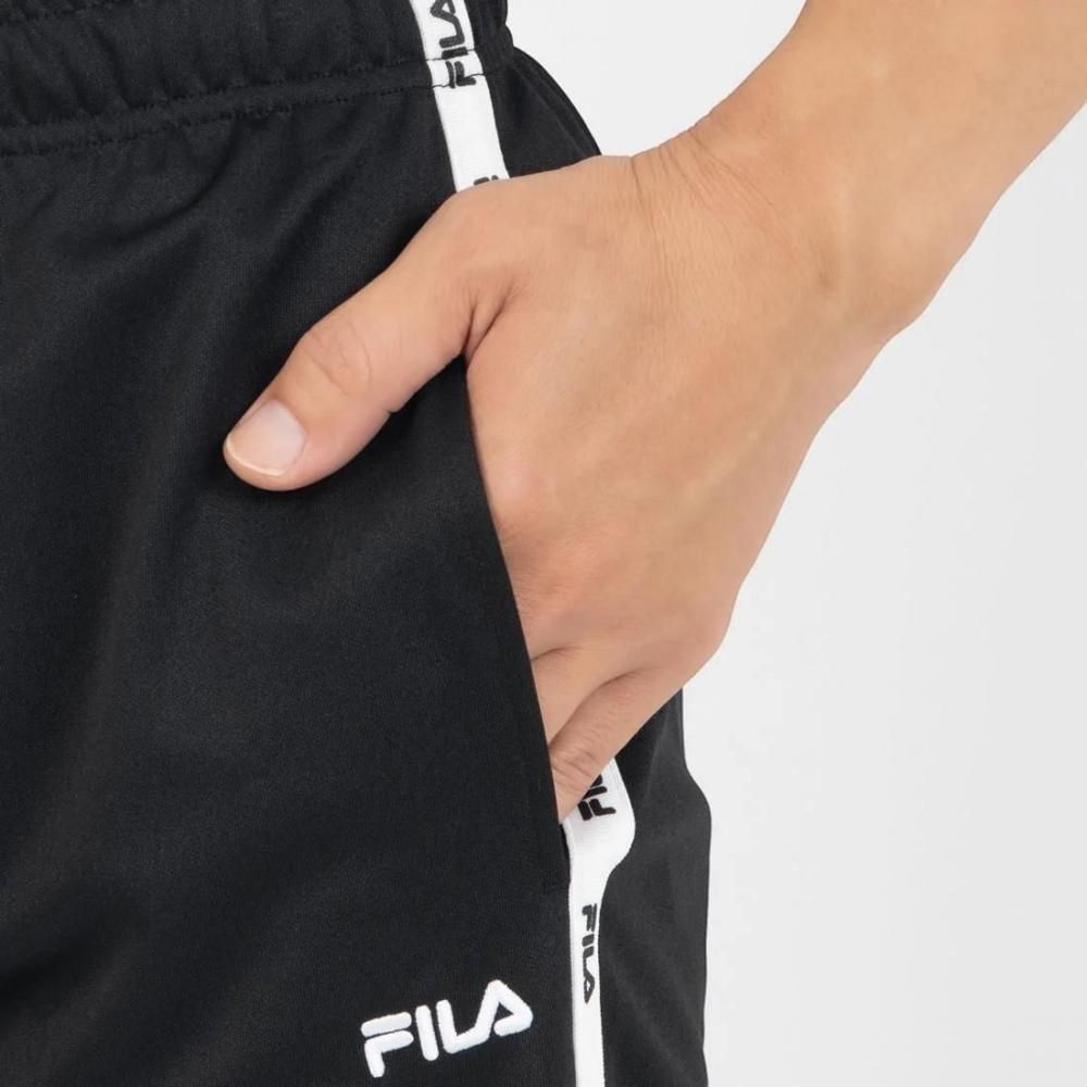 FILA LOGO TAPE TRACK PANTS / ロゴテープ トラックパンツ メンズ BLACK