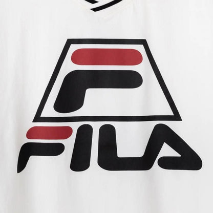 FILA BASKETBALL V-NECK SHIRT / バスケットボール ブイネックシャツ レディース WHITE