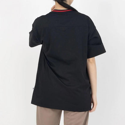 FILA BASKETBALL V-NECK SHIRT / バスケットボール ブイネックシャツ レディース BLACK