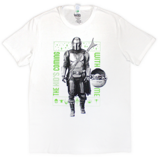 STAR WARS スター・ウォーズ マンダロリアン・アンド・グローグー Kid's Coming With Me WHITE