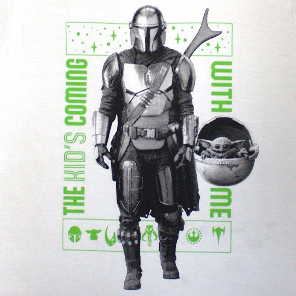 STAR WARS スター・ウォーズ マンダロリアン・アンド・グローグー Kid's Coming With Me WHITE