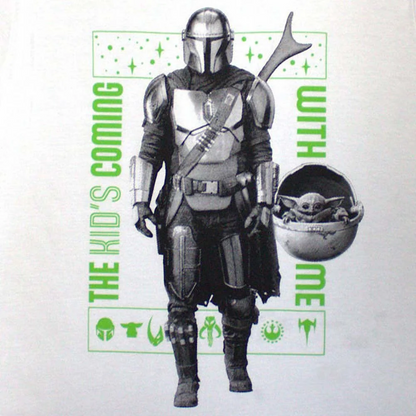 STAR WARS スター・ウォーズ マンダロリアン・アンド・グローグー Kid's Coming With Me WHITE