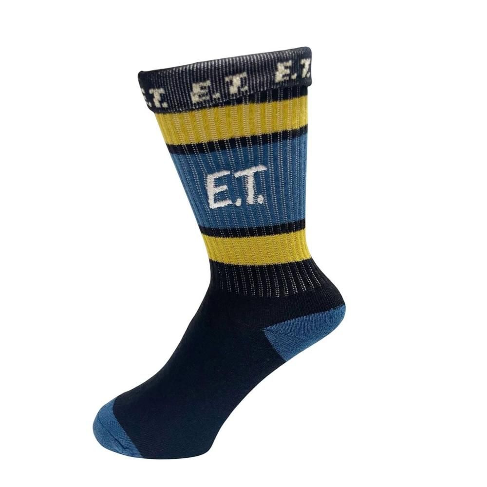 E.T. カラフルラインソックス ロゴ ブラック UNO1338J