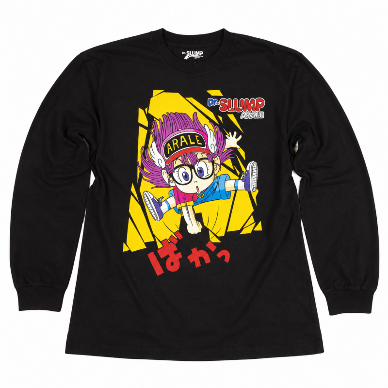 ドクタースランプ アラレちゃん 長袖Tシャツ ロンT パンチ eplus1119-LS BLACK