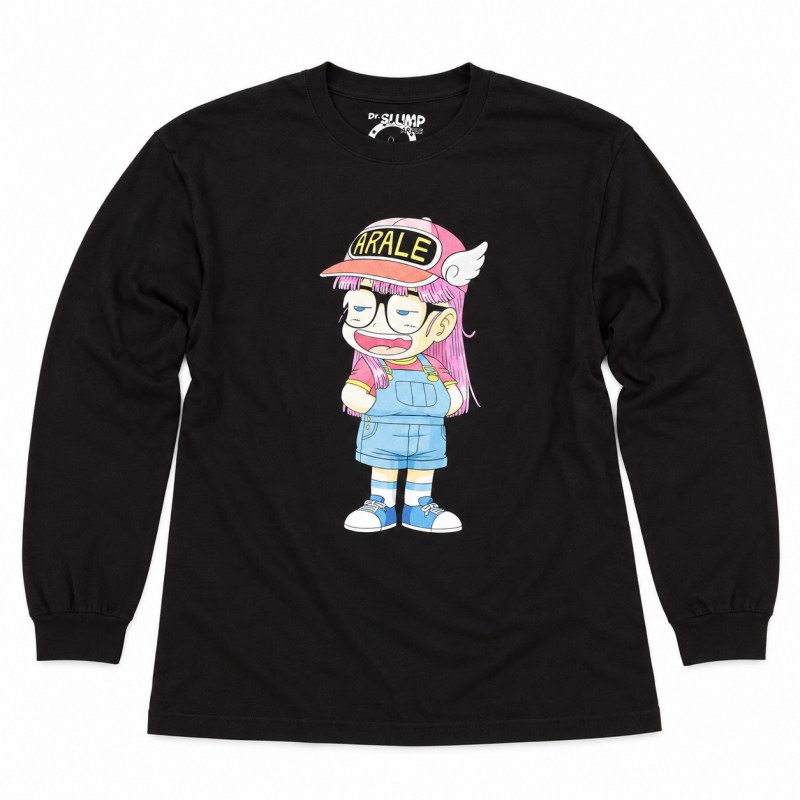 ドクタースランプ アラレちゃん  長袖Tシャツ ロンT うんちくん eplus1223-LS BLACK