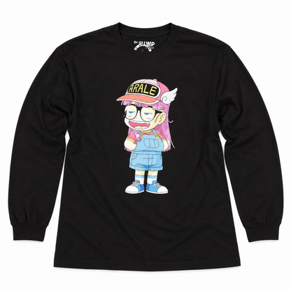 ドクタースランプ アラレちゃん  長袖Tシャツ ロンT うんちくん eplus1223-LS BLACK