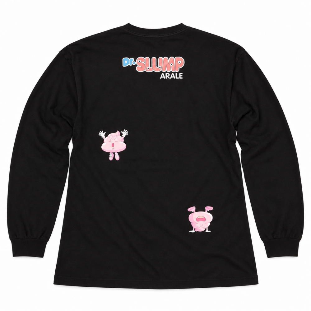 ドクタースランプ アラレちゃん  長袖Tシャツ ロンT うんちくん eplus1223-LS BLACK