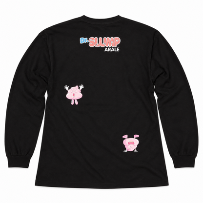 ドクタースランプ アラレちゃん  長袖Tシャツ ロンT うんちくん eplus1223-LS BLACK