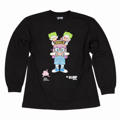 ドクタースランプ アラレちゃん 長袖Tシャツ ロンT がっちゃん eplus1222-LS BLACK