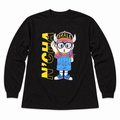 ドクタースランプ アラレちゃん 長袖Tシャツ ロンT んちゃ eplus1243-LS BLACK