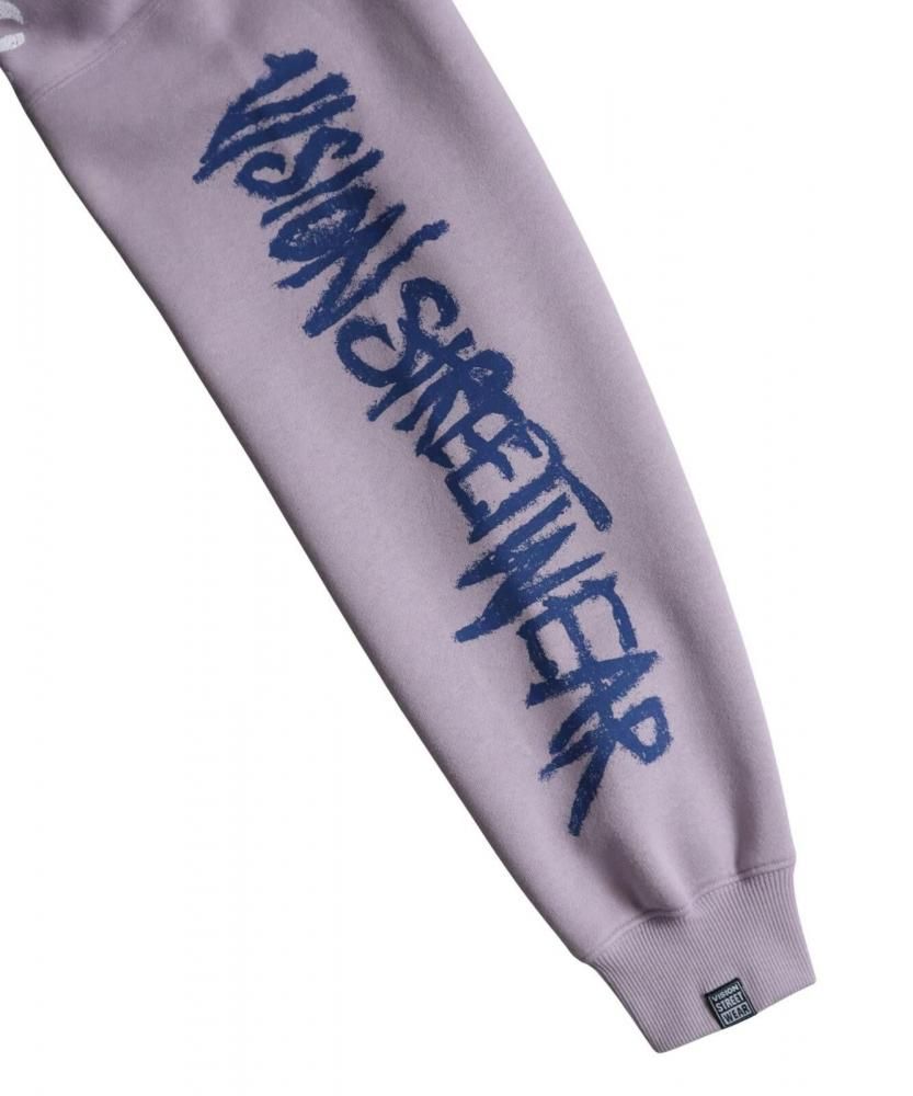 VISION STREET WEAR 裏起毛 ラクガキ総柄スウェット Purple