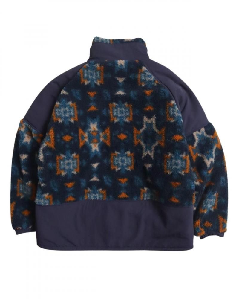 POWER TO THE PEOPLE ボアナイロン中綿ジャケット NAVY