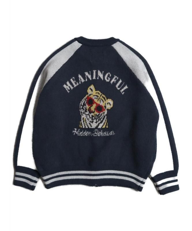 POWER TO THE PEOPLE トラ スーベニアニットスタジャン Navy