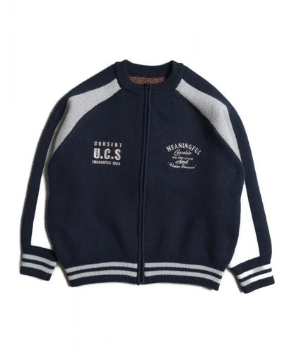 POWER TO THE PEOPLE トラ スーベニアニットスタジャン Navy