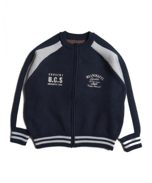 POWER TO THE PEOPLE トラ スーベニアニットスタジャン Navy