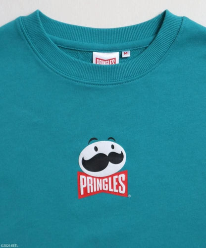 PRINGLES プリングルズ 袖プリント FRONT刺繍スウェット Green