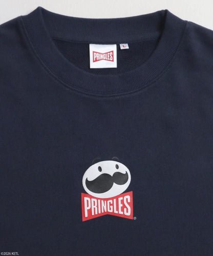 PRINGLES プリングルズ 袖プリント FRONT刺繍スウェット Navy