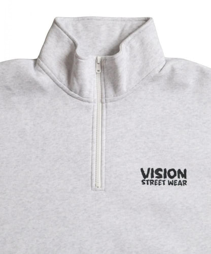 VISION STREET WEAR 裏起毛 ゴースト異素材ジップスウェット Gray